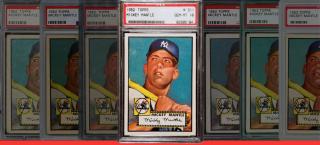 Mickey Mantle card showing