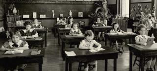 St Mary's Academy classroom in 1937