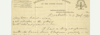 National Council of Women of the United States Letter hero image