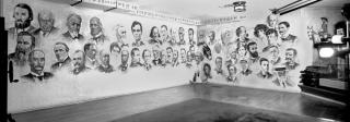 Herndon Davis murals in the Mazzulla basement. 