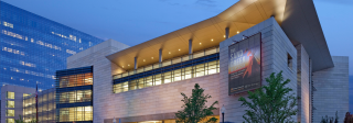 Exterior of History Colorado Center at night