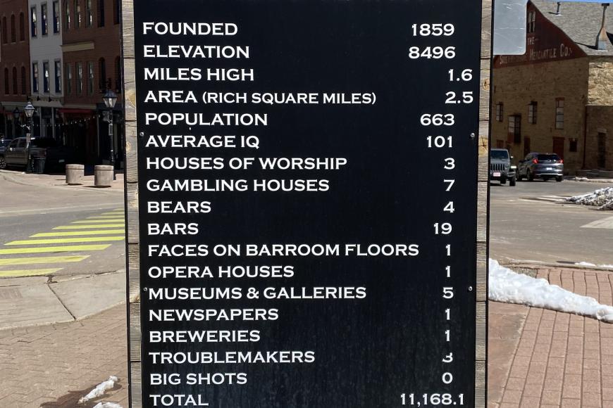 Central City National Landmark District Sign