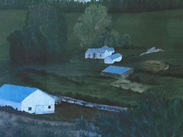 Aerial view of farm