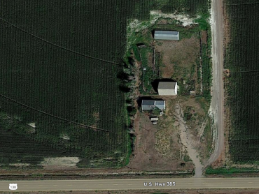Aerial view of farm