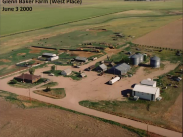 Aerial view of farm