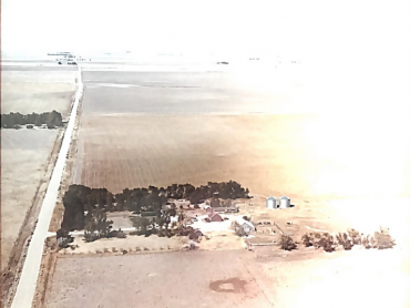 Aerial view of farm