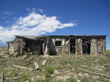 broken down farm house