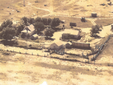 Aerial view of farm