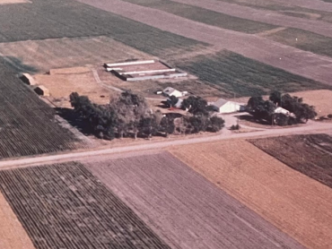 Aerial view of farm