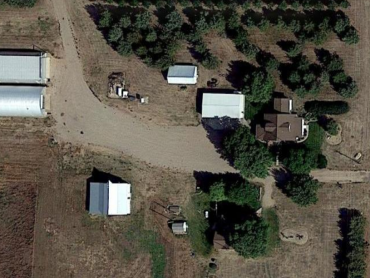 Aerial view of farm