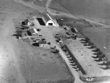 Aerial view of farm
