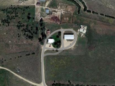 Aerial view of farm