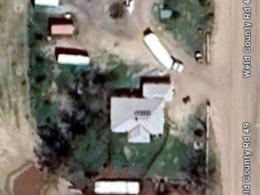 Aerial view of farm