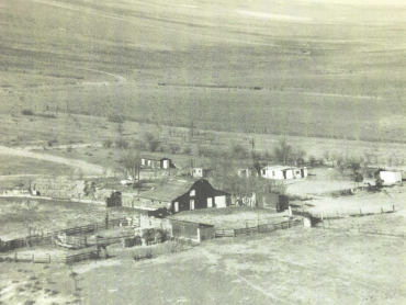 Aerial view of farm