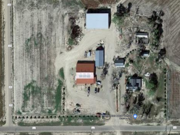 Aerial view of farm