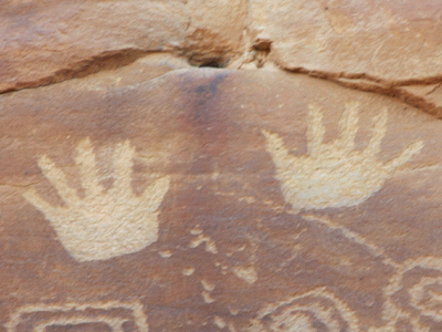 Hand imagery at Petroglyph Point